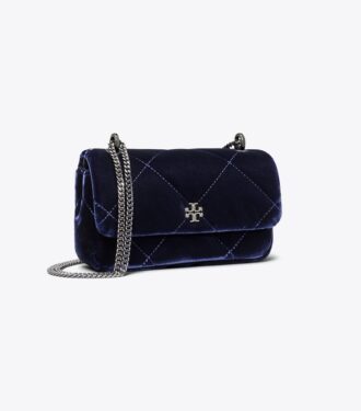 Mini sac à rabat Kira Diamond Quilt Velvet Pavé
