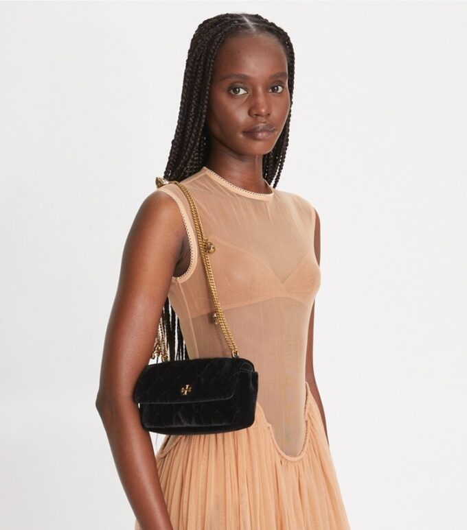 Mini sac à rabat Kira en velours