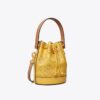 Mini sac seau en cuir perforé T Monogram Mini sac seau en cuir perforé T Monogram