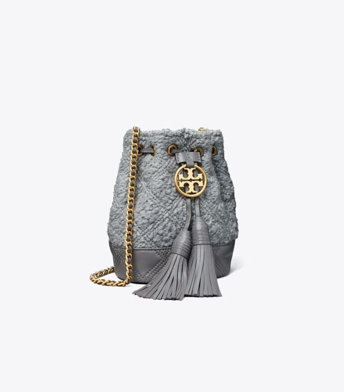 Mini sac seau Fleming en bouclé souple Mini sac seau Fleming en bouclé souple