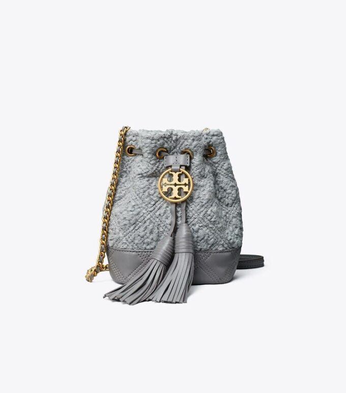 Mini sac seau Fleming en bouclé souple Mini sac seau Fleming en bouclé souple