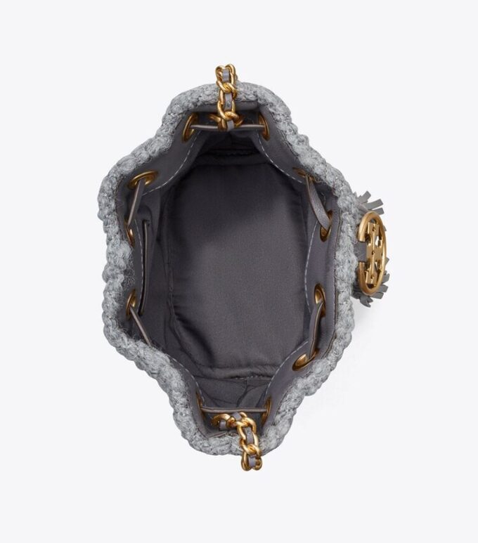 Mini sac seau Fleming en bouclé souple Mini sac seau Fleming en bouclé souple