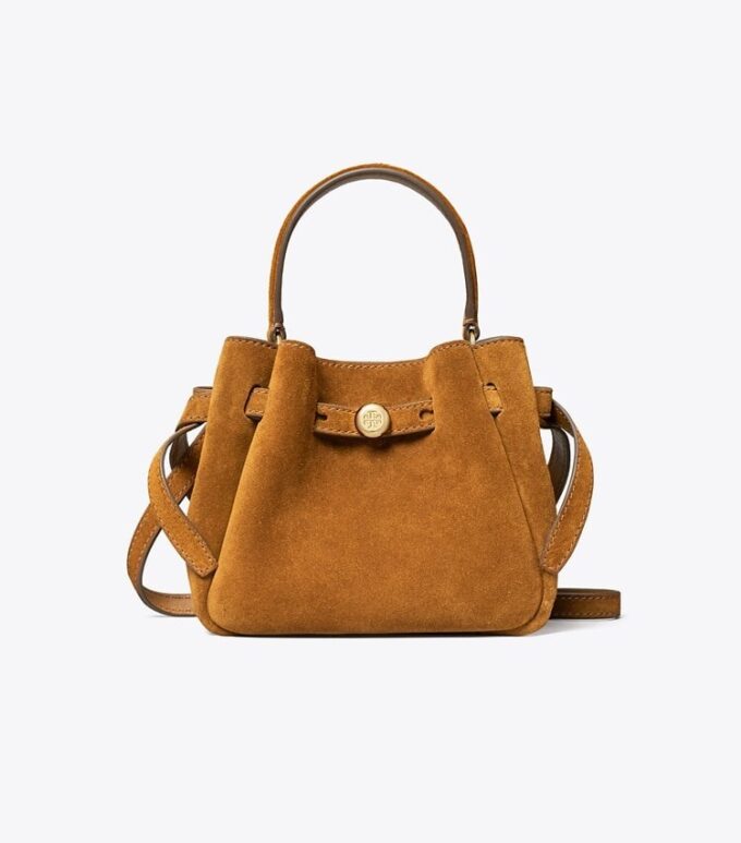 Mini sac seau Romy en daim Mini sac seau Romy en daim