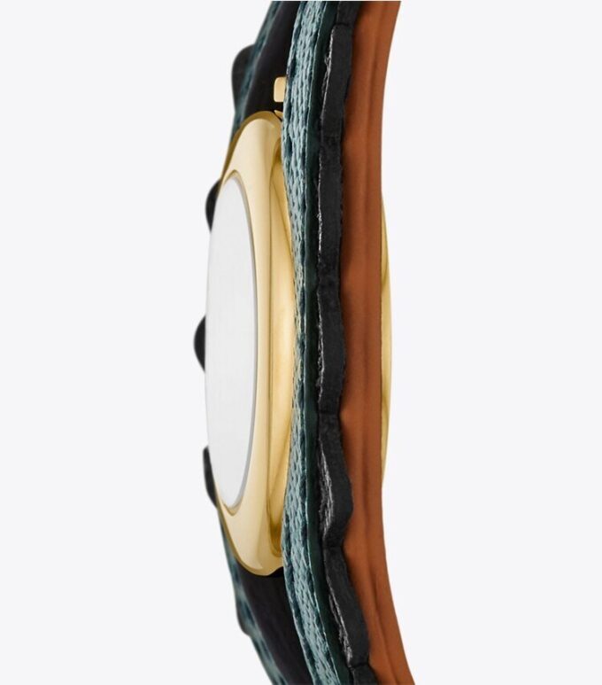 Montre-bracelet Evil Eye, cuir Luggage/vert, 27 mm Montre-bracelet Evil Eye, cuir Luggage/vert, 27 mm