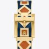 Montre Buddy Bangle, acier inoxydable bleu marine/doré, 25 x 32 mm Montre Buddy Bangle, acier inoxydable bleu marine/doré, 25 x 32 mm