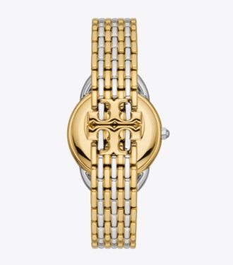 Montre Ravello, deux tons or/acier inoxydable/ivoire, 32 x 40 mm