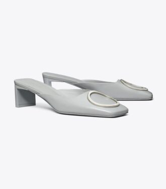 Mules à talons et anneaux