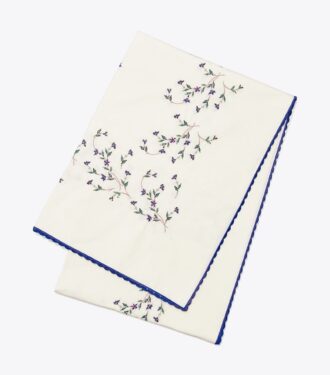 Nappe carrée brodée Jolie Fleur