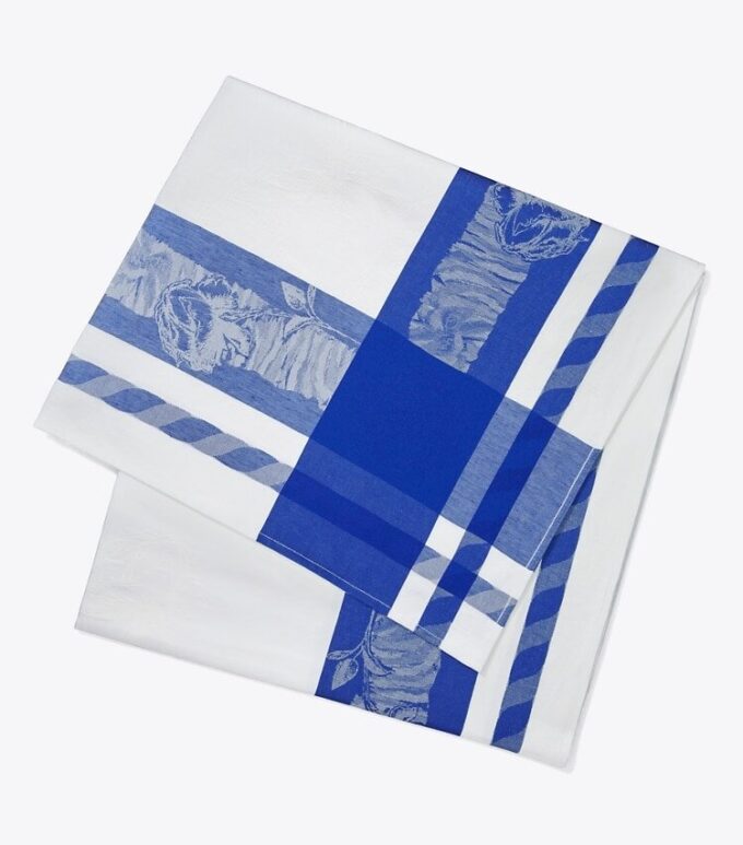 Nappe carrée en jacquard rose, 178 cm Nappe carrée en jacquard rose, 178 cm
