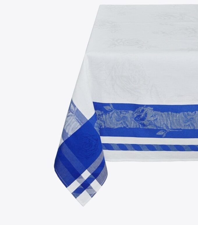 Nappe carrée en jacquard rose, 178 cm Nappe carrée en jacquard rose, 178 cm