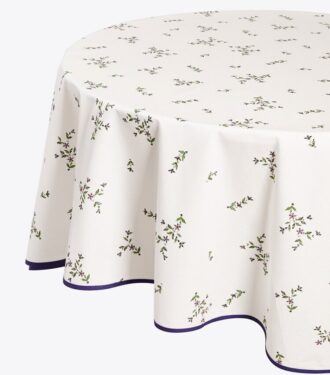 Nappe ronde Jolie Fleur, 108 pouces