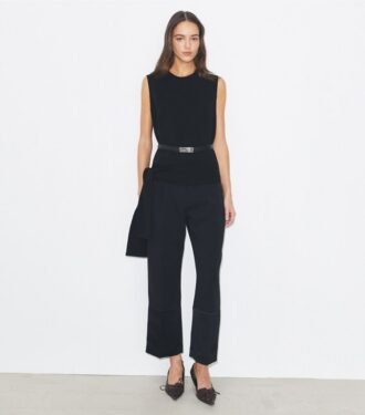 Pantalon court en crêpe