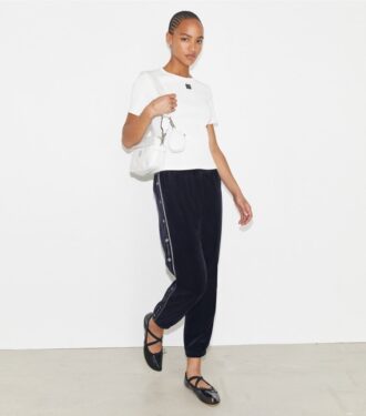 Pantalon de jogging en velours avec logo T