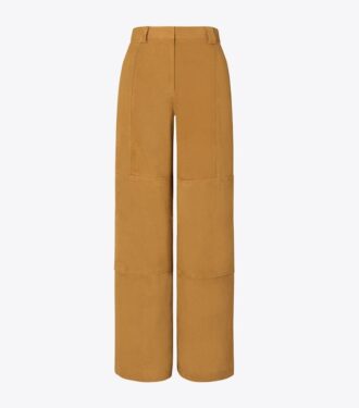 Pantalon en daim à la coupe décontractée