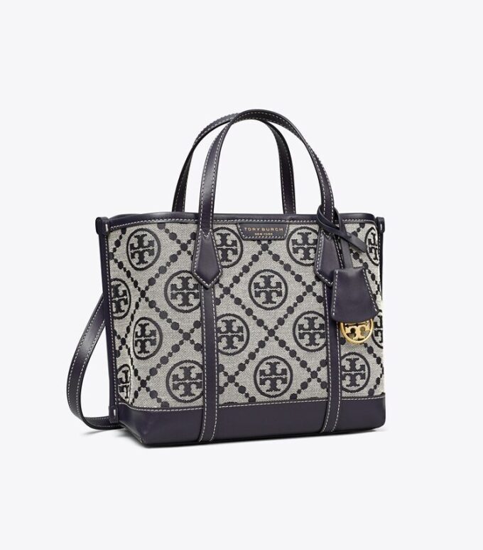 Perry T Monogram Petit sac fourre-tout à trois compartiments Perry T Monogram Petit sac fourre-tout à trois compartiments