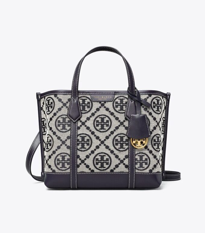 Perry T Monogram Petit sac fourre-tout à trois compartiments Perry T Monogram Petit sac fourre-tout à trois compartiments