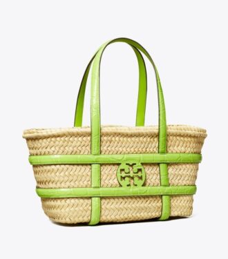 Petit panier en paille gaufré croco Ella