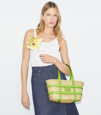 Petit panier en paille gaufré croco Ella