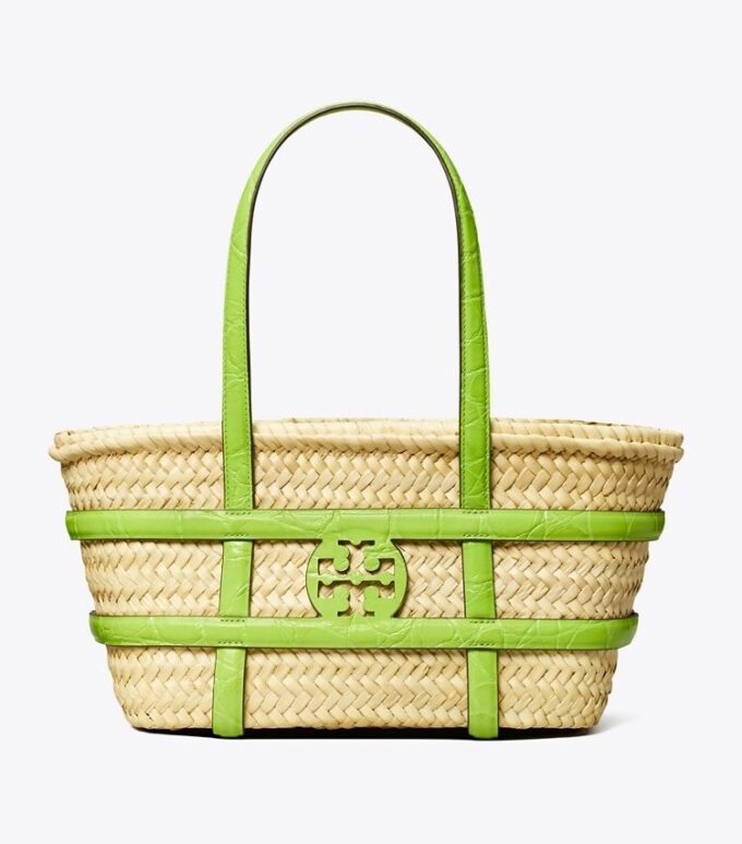 Petit panier en paille gaufré croco Ella Petit panier en paille gaufré croco Ella