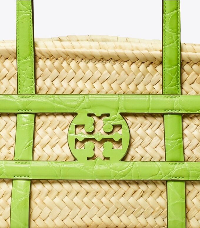 Petit panier en paille gaufré croco Ella Petit panier en paille gaufré croco Ella