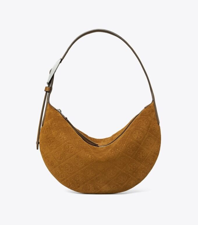 Petit sac ballon en daim T Monogram Petit sac ballon en daim T Monogram
