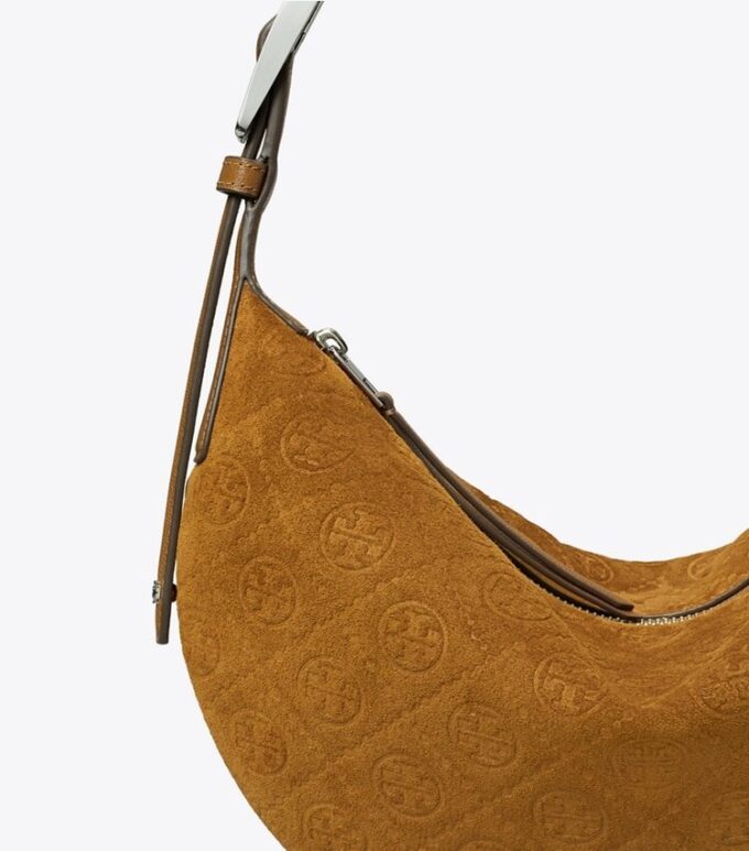 Petit sac ballon en daim T Monogram Petit sac ballon en daim T Monogram