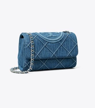 Petit sac à bandoulière convertible en denim souple Fleming