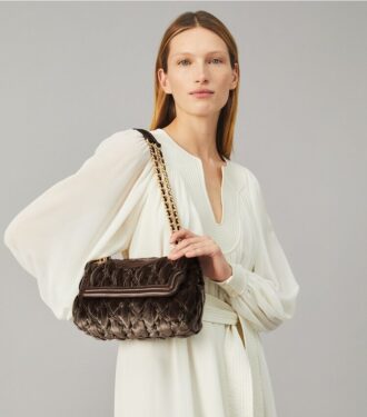 Petit sac à bandoulière convertible en velours doux Fleming