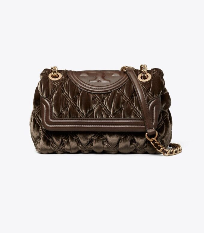 Petit sac à bandoulière convertible en velours doux Fleming Petit sac à bandoulière convertible en velours doux Fleming