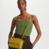 Petit sac à bandoulière convertible Fleming en cuir verni à plis Petit sac à bandoulière convertible Fleming en cuir verni à plis