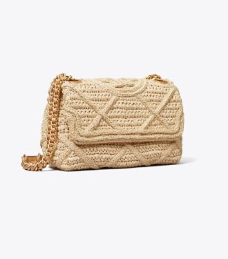 Petit sac à bandoulière convertible Fleming en paille souple