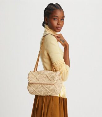 Petit sac à bandoulière convertible Fleming en paille souple