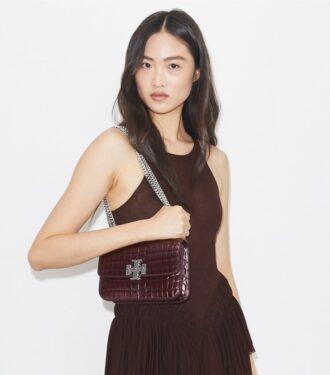 Petit sac à bandoulière Eleanor à motif croco
