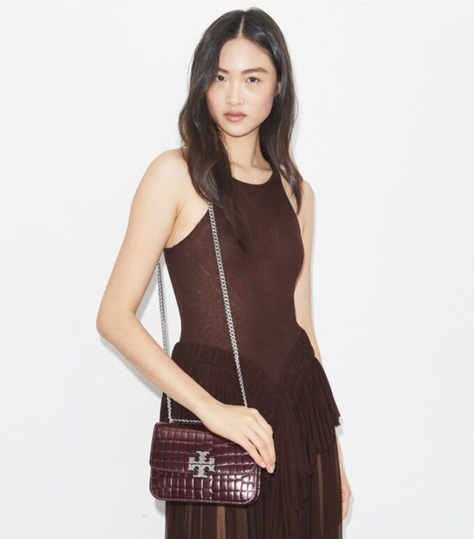Petit sac à bandoulière Eleanor à motif croco Petit sac à bandoulière Eleanor à motif croco