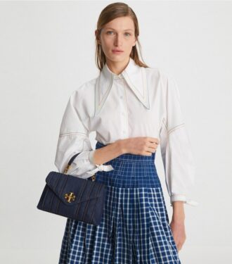 Petit sac à bandoulière en denim matelassé Kira
