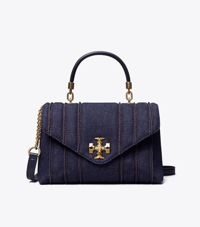 Petit sac à bandoulière en denim matelassé Kira Petit sac à bandoulière en denim matelassé Kira