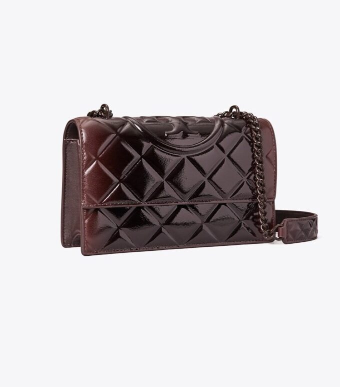 Petit sac à bandoulière Fleming en cuir verni Petit sac à bandoulière Fleming en cuir verni