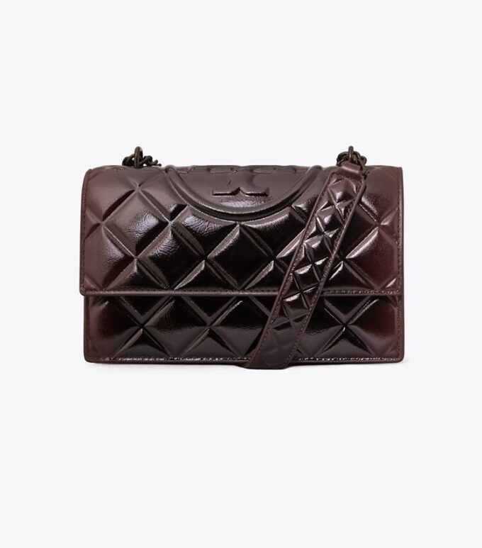 Petit sac à bandoulière Fleming en cuir verni Petit sac à bandoulière Fleming en cuir verni