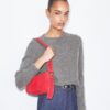 Petit sac à bandoulière Romy en daim avec surpiqûres Petit sac à bandoulière Romy en daim avec surpiqûres