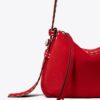 Petit sac à bandoulière Romy en daim avec surpiqûres Petit sac à bandoulière Romy en daim avec surpiqûres