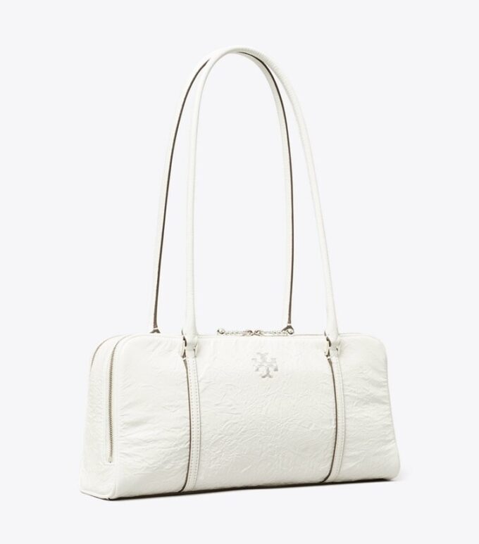 Petit sac à main en cuir froissé Marshmallow Petit sac à main en cuir froissé Marshmallow