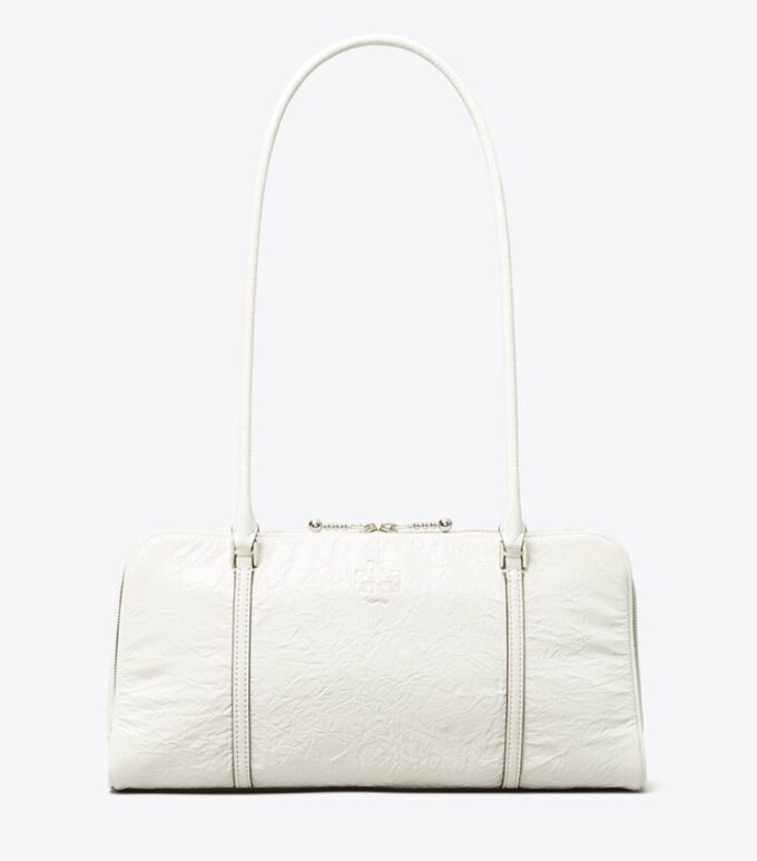 Petit sac à main en cuir froissé Marshmallow Petit sac à main en cuir froissé Marshmallow