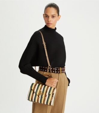 Petit sac à main à poignée supérieure Kira Stripe