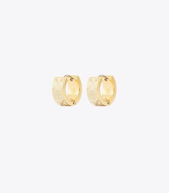 Petites boucles d&rsquo;oreilles créoles Icon T Monogram