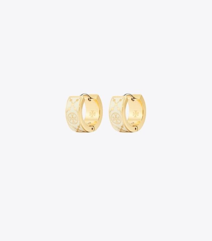 Petites boucles d&rsquo;oreilles créoles Icon T Monogram
