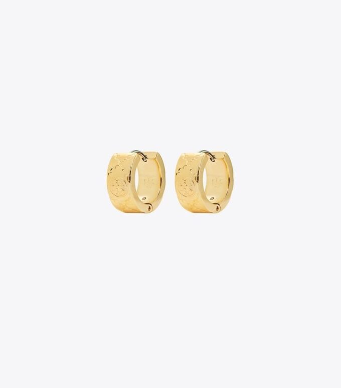 Petites boucles d&rsquo;oreilles créoles Icon T Monogram