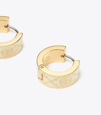 Petites boucles d&rsquo;oreilles créoles Icon T Monogram
