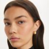 Petites boucles d&rsquo;oreilles créoles Icon T Monogram