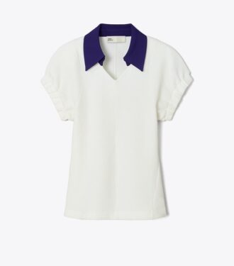 Polo en coton et soie