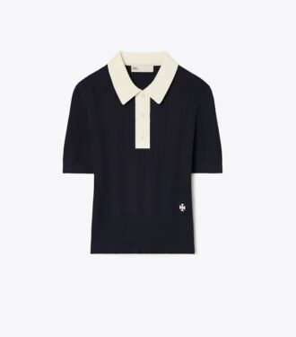 Polo en coton pointelle